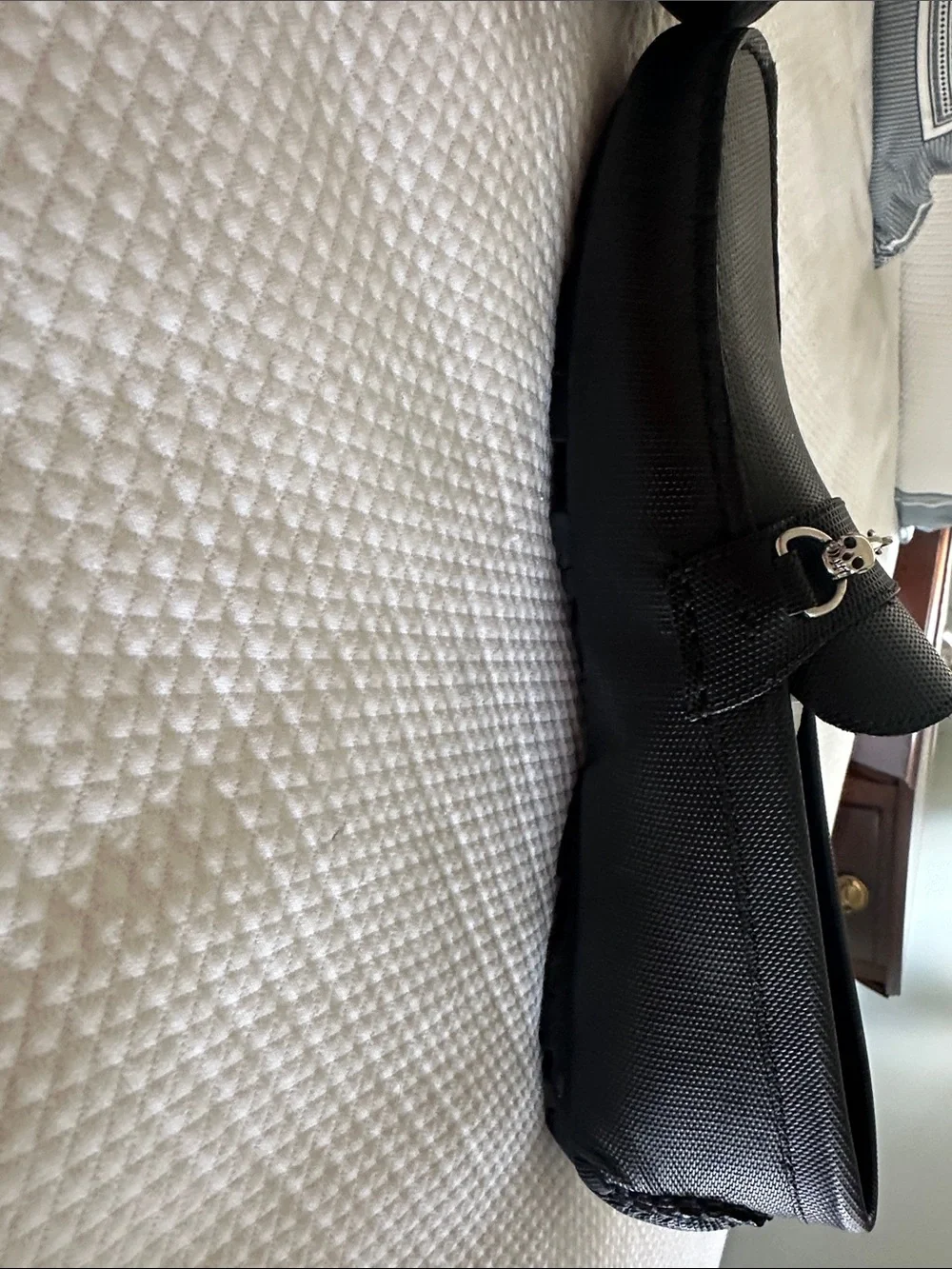Donald J. Pliner Black Loafers with Silver Hardware